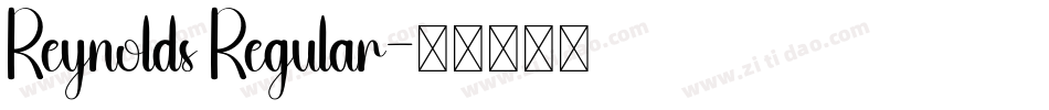 Reynolds Regular字体转换